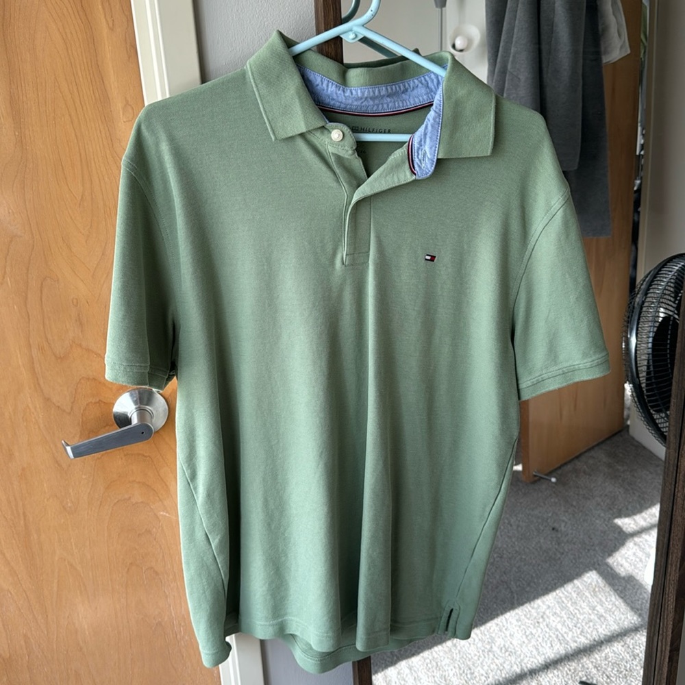 Tommy Hilfiger Polo, Green, Size XL, Like New